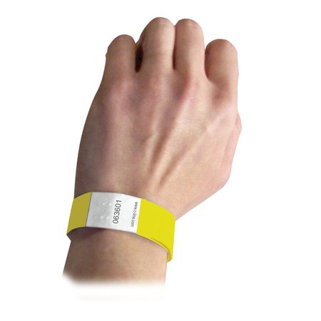 C-LINE PRODUCTS DuPont Tyvek Security Wristbands, Yellow, 100PK 89106